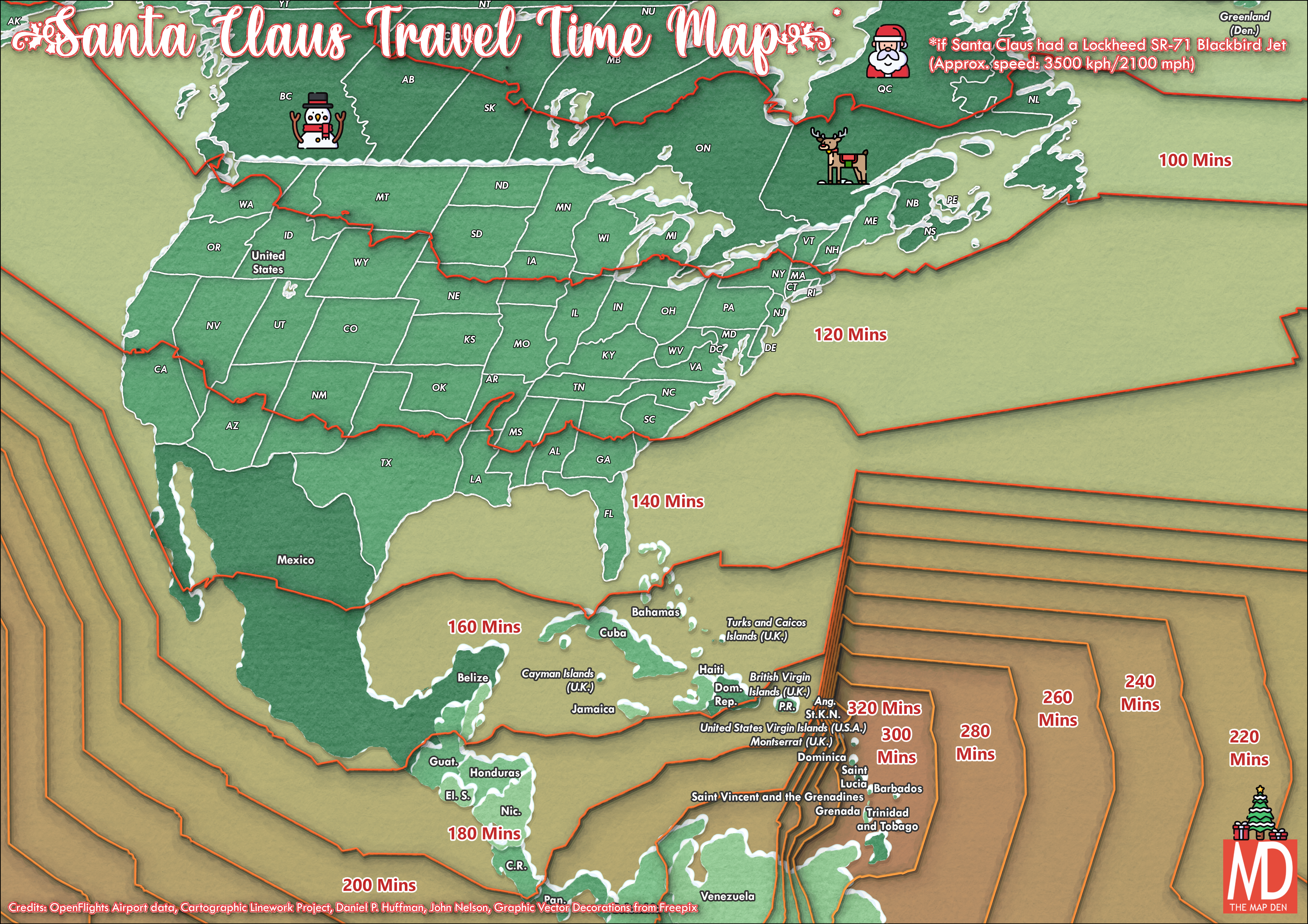 SantaClaus_TravelTime_NAmerica