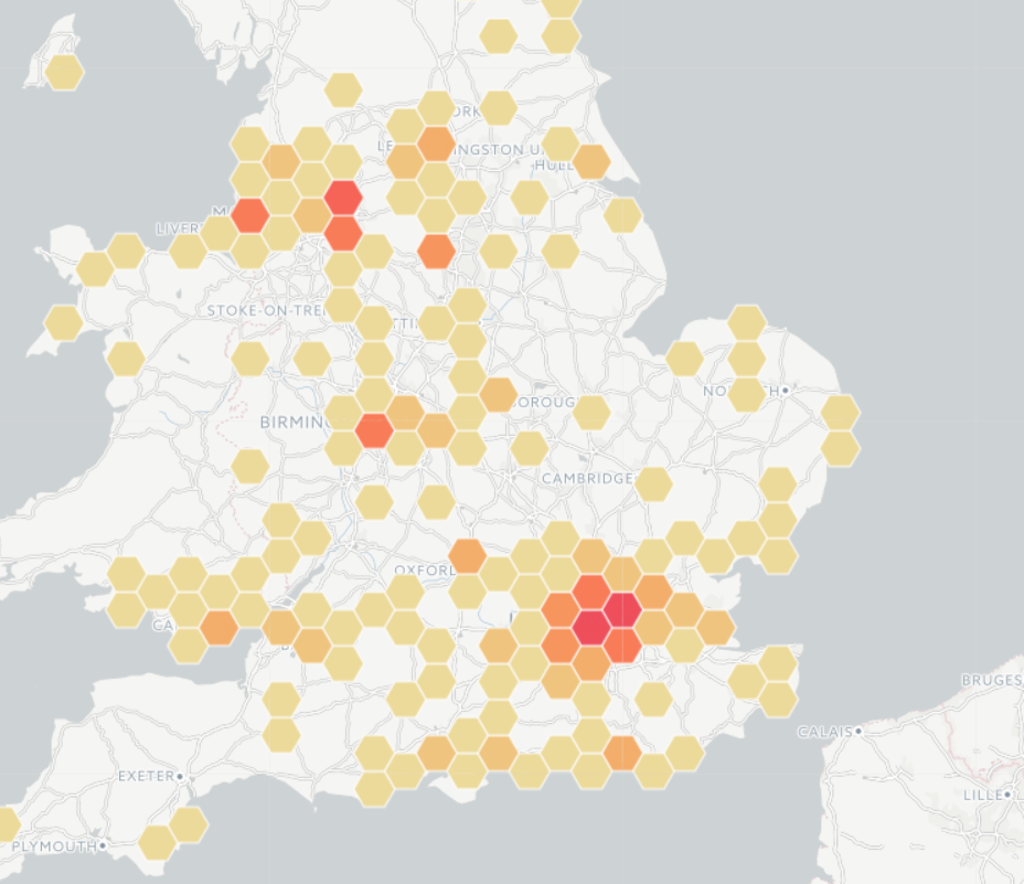 Carto Builder Hexagonals