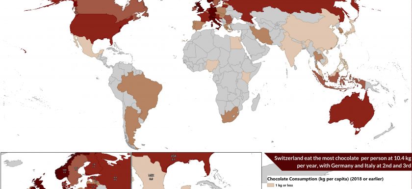 Global Chocolate Consumption per Capita (2018)