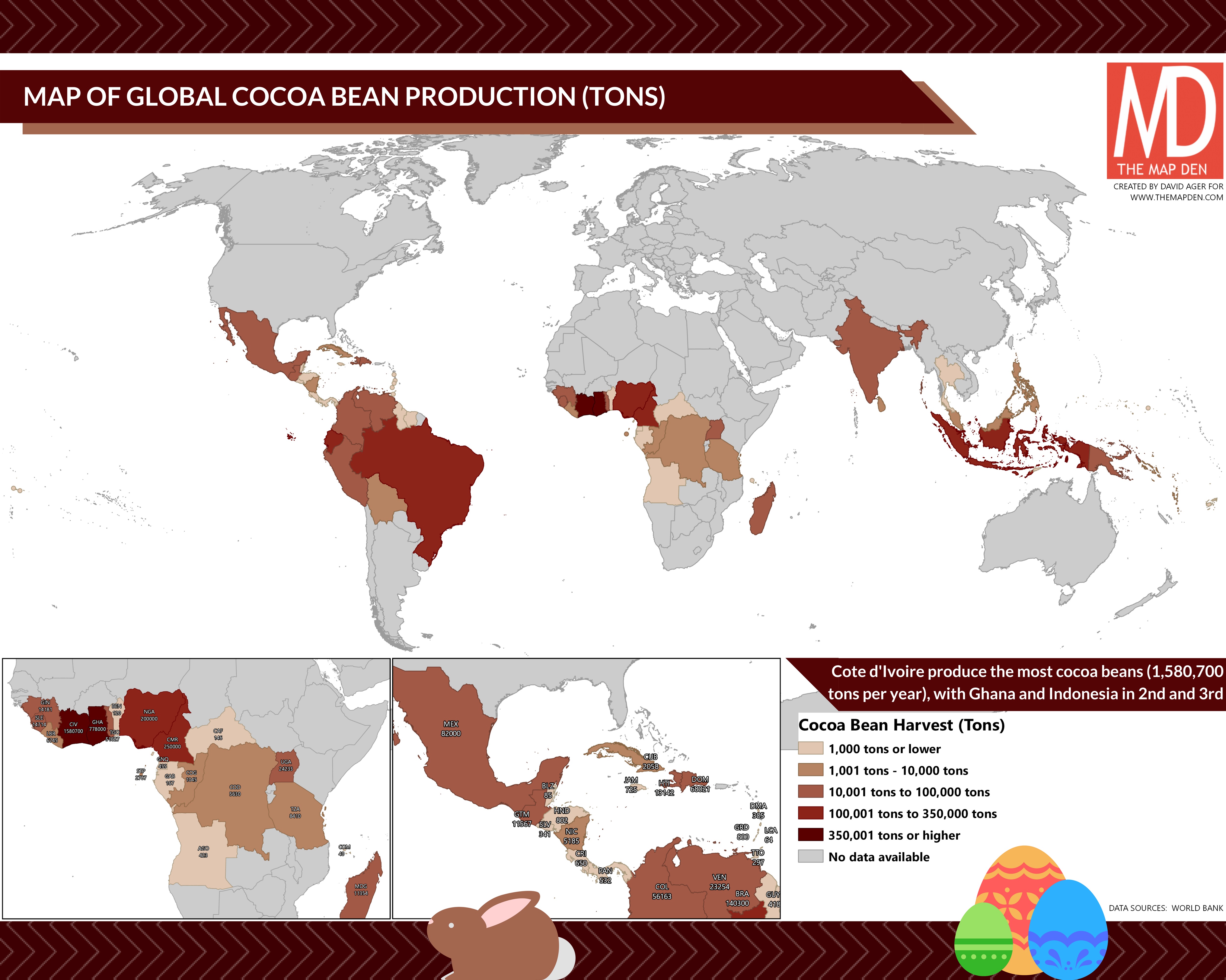 Global Cocoa Bean production (2016)