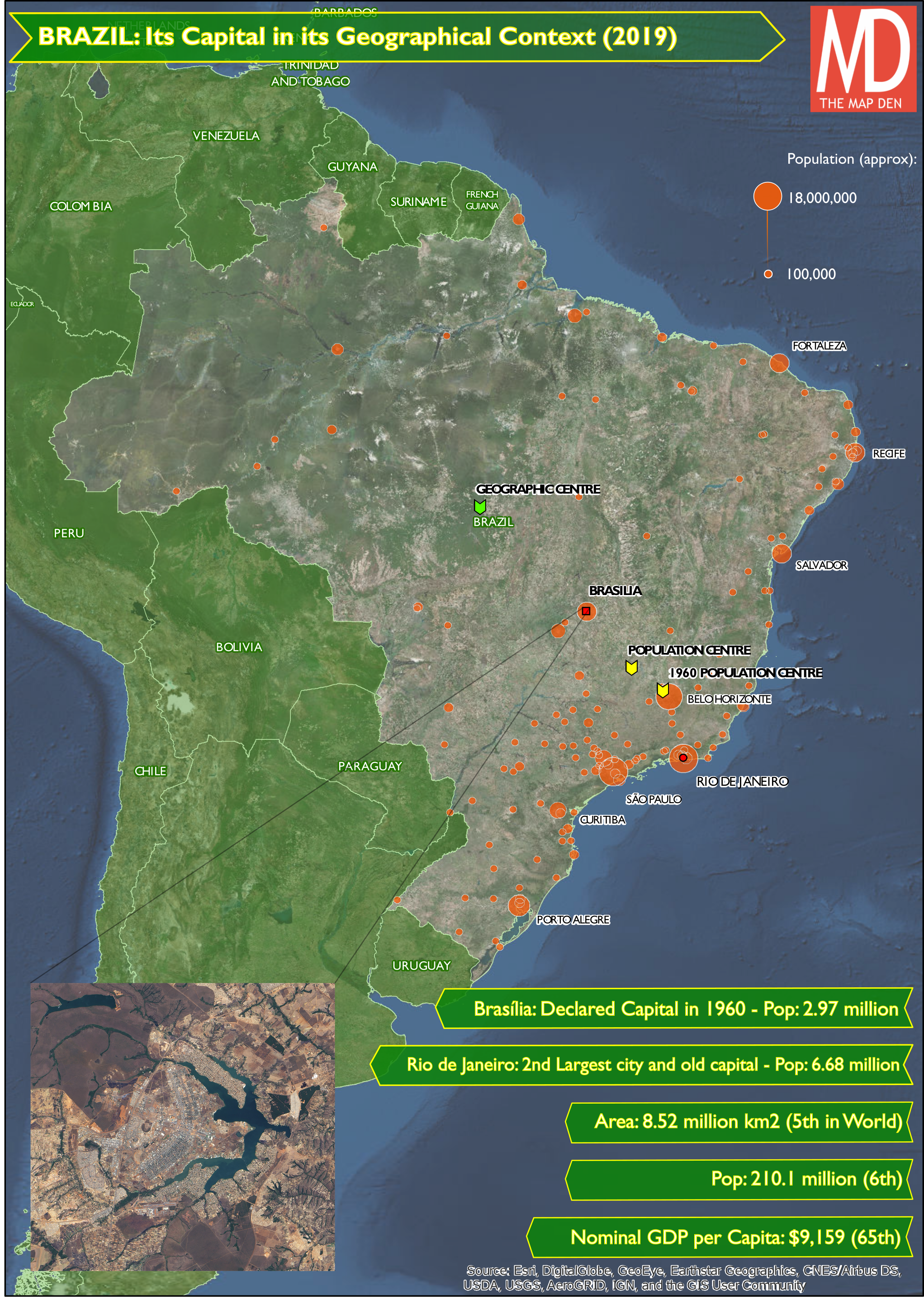 Capital Map Brazil