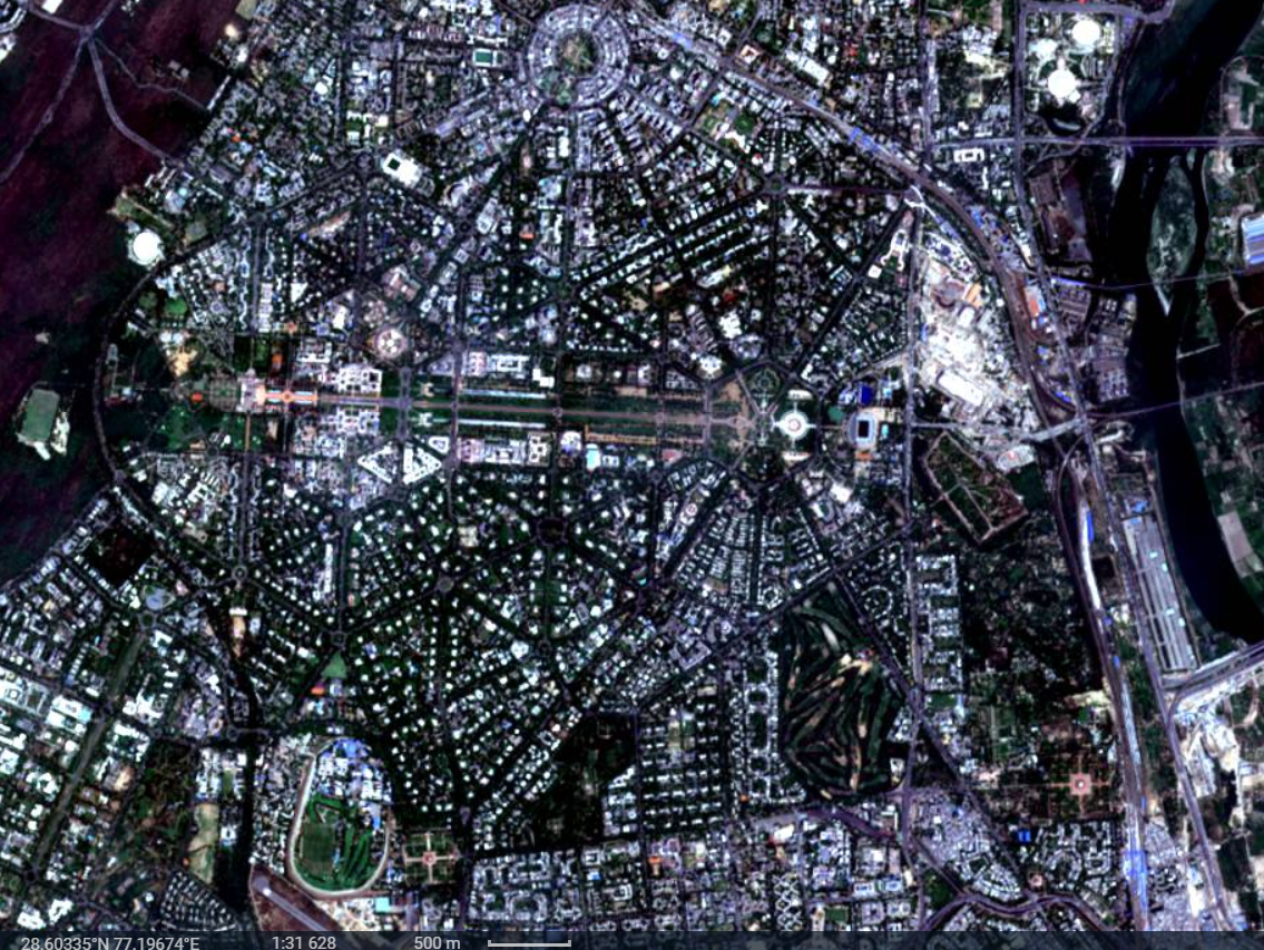 New Delhi - Capital of Independent India (Sentinel Image from 2019)