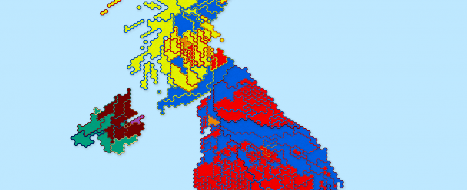 UK 2019 Pre General Election Map Cartogram